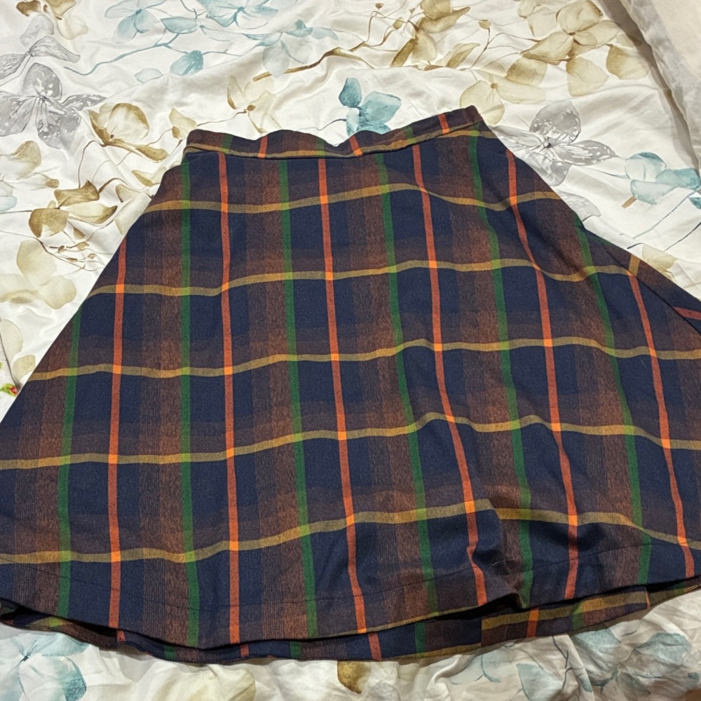 Modcloth Multicolor Plaid A-Line Skirt